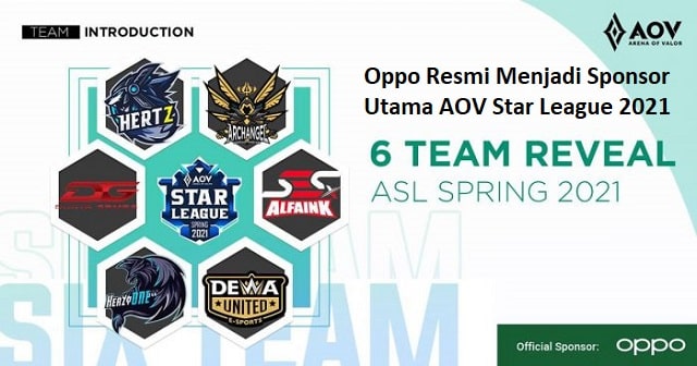 Oppo Resmi Menjadi Sponsor Utama AOV Star League 2021